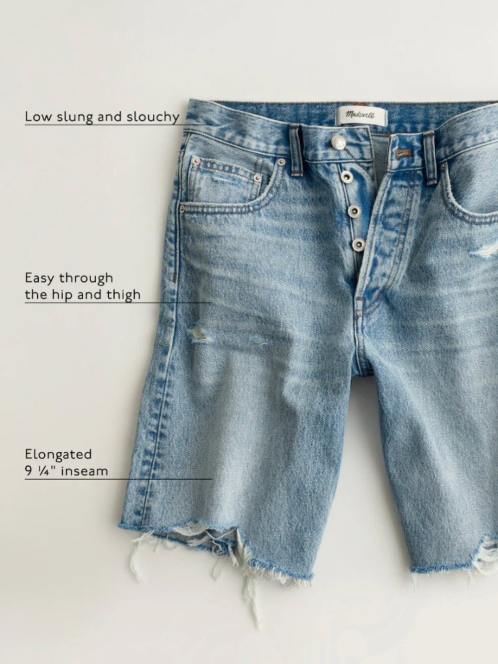 NWT! MADEWELL The Essex Long Baggy Short Size 24 - Picture 4 of 6